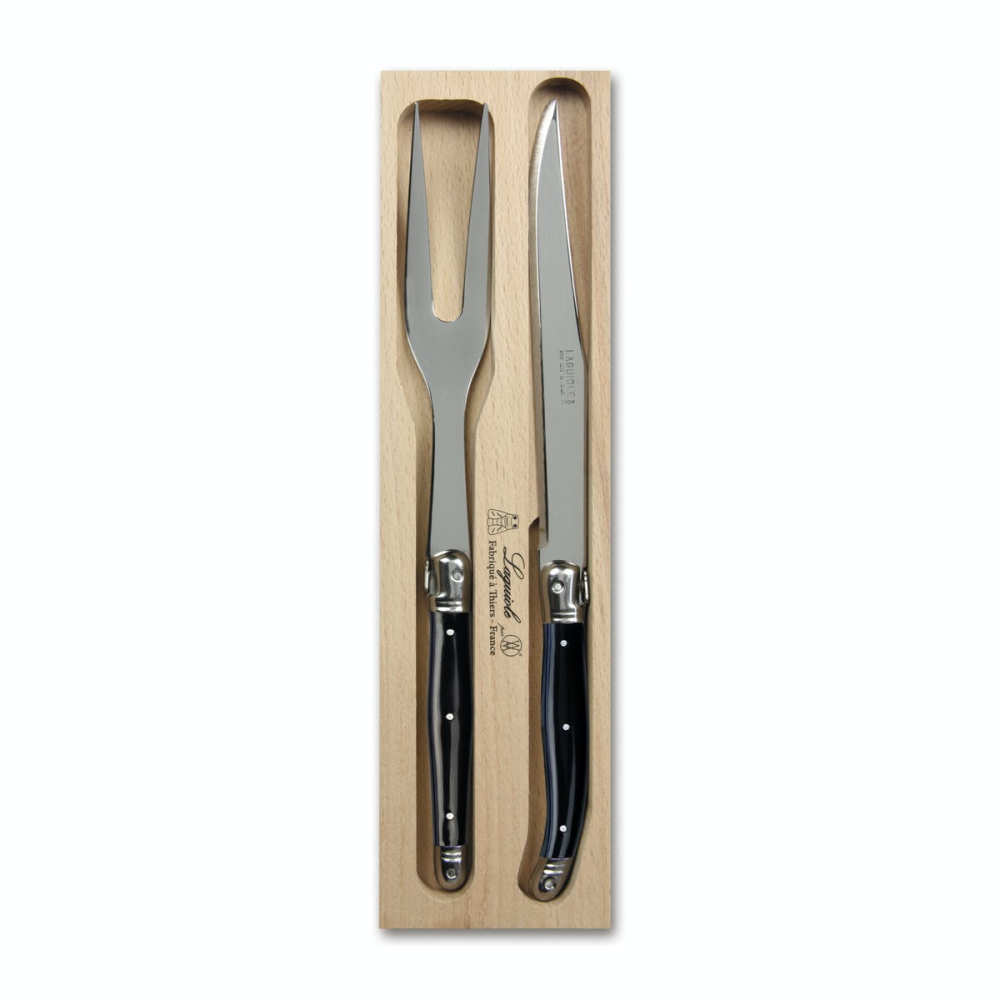 Carving Set, Black Handle-0