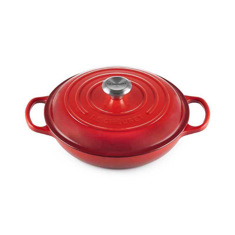 Signature Cast Iron Shallow casserole, 30cm - 3.2 litre, Cerise-0