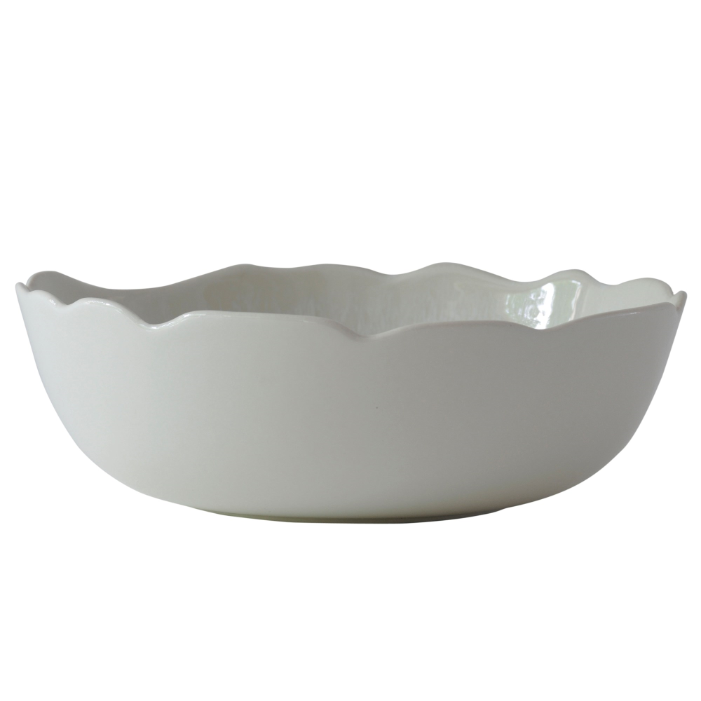 Plume Pasta plate, 21cm, white pearl-0