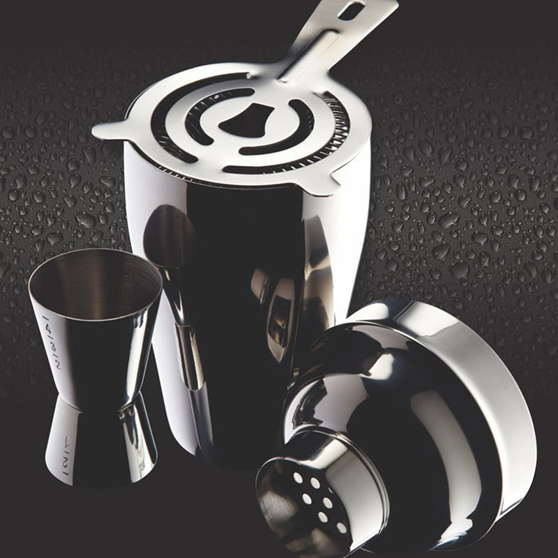 3 Piece Cocktail Set, Stainless Steel-4