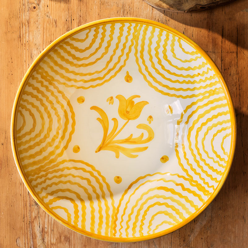 Flor Serving Bowl, D31cm, Yellow-2