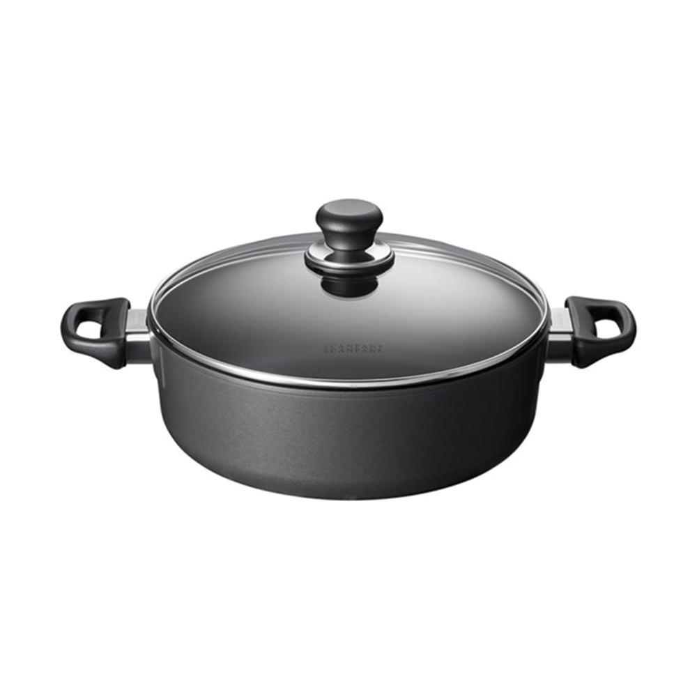 Classic induction Low sauce pot with lid, 26cm - 4.8 Litre, black-1