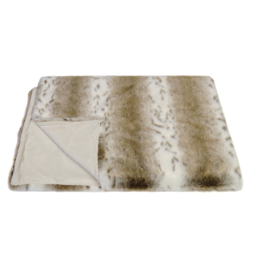 Lynx Faux Fur Throw - Double-0