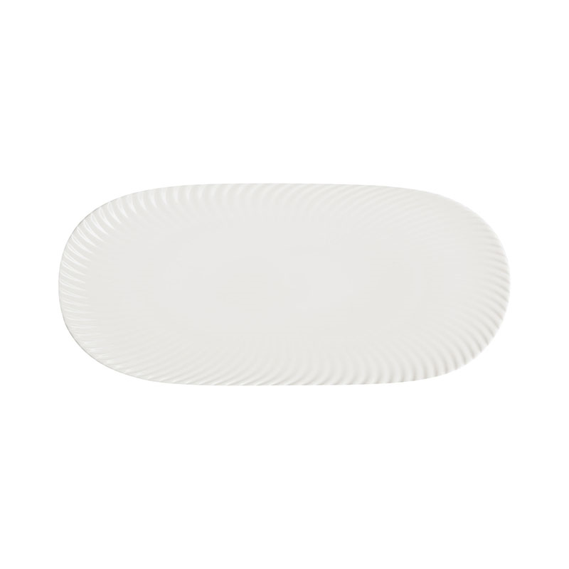 Arc Large Platter, D44cm, White-0