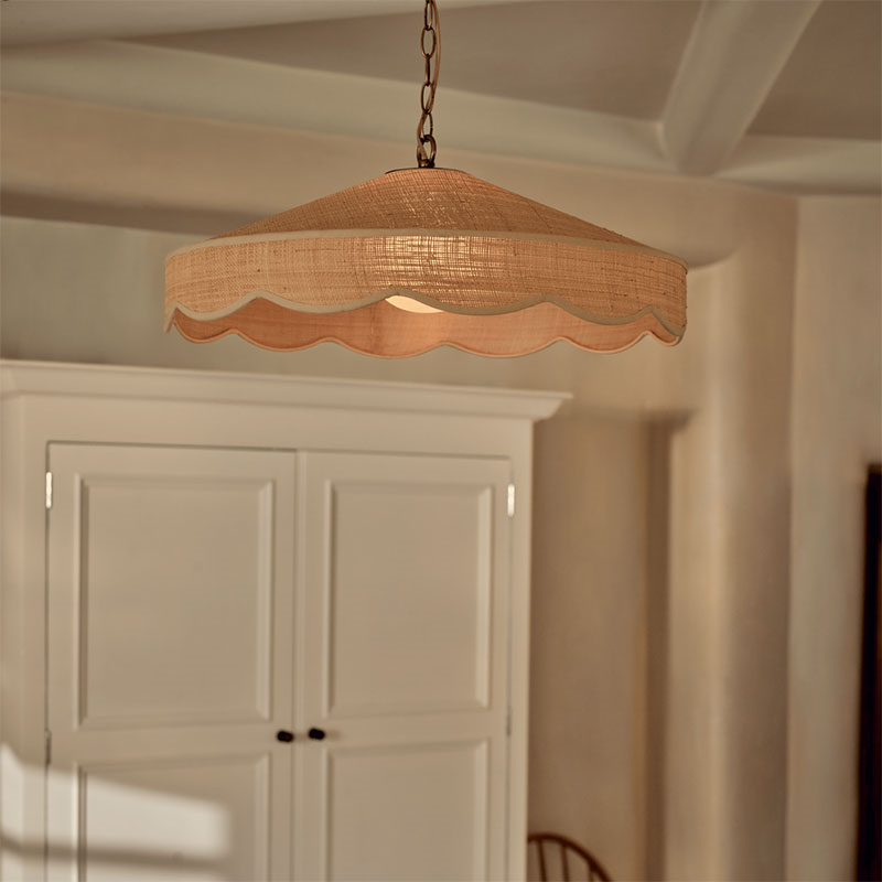 Marina Pendant Light, H29.5cm, Raffia-2