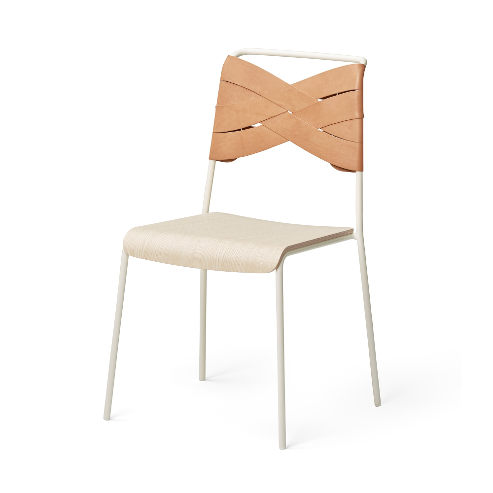 Torso Chair, 52 x 55 x 84cm, White/Ash-0