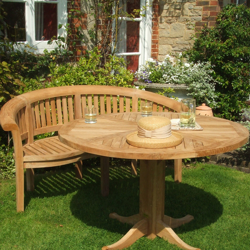 Daisy Round Table, D90cm, Teak-2