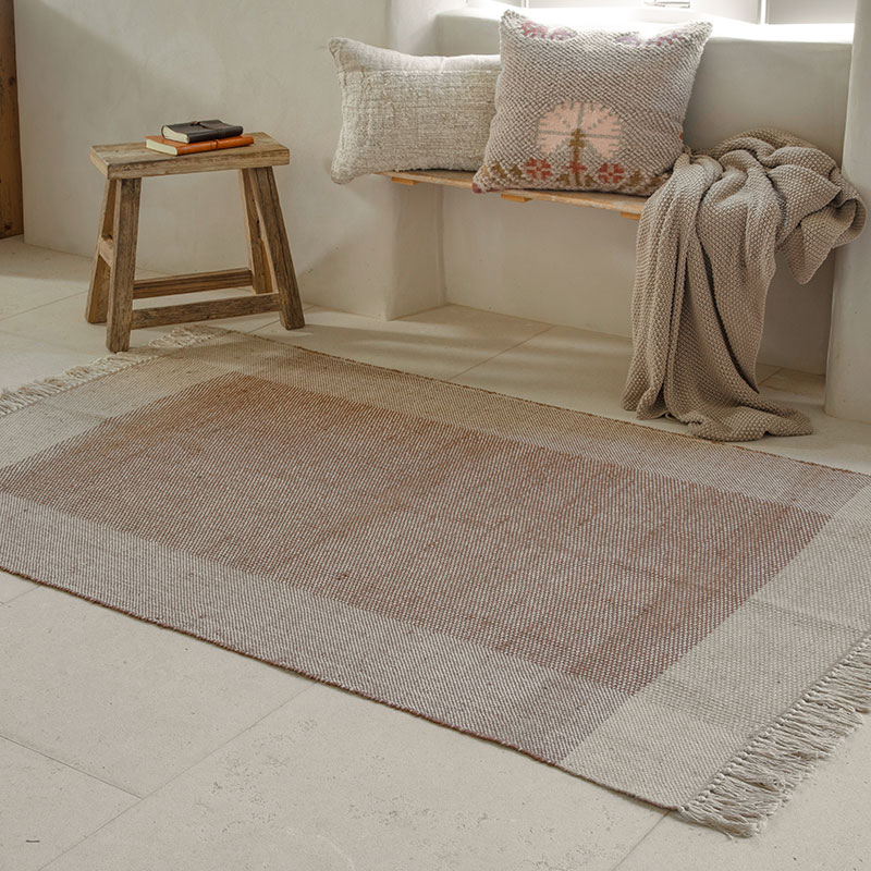 Andro Cotton & Jute Rug, 120 x 180cm, Natural-0