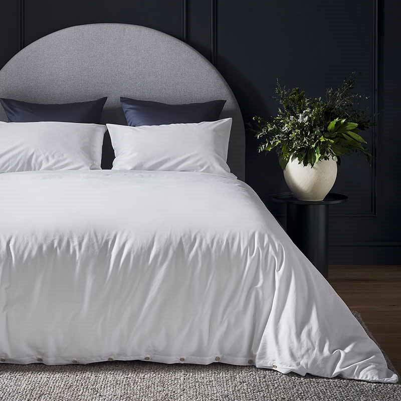 Luxe Cotton Double Duvet Cover, Snow-0