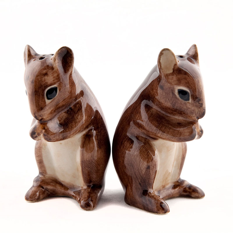 Harvest Mouse Salt & Pepper Shakers, H7cm, Brown-0