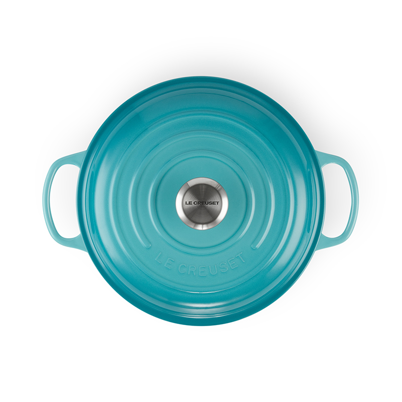 Signature Cast Iron Shallow casserole, 26cm - 2 litre, Teal-1