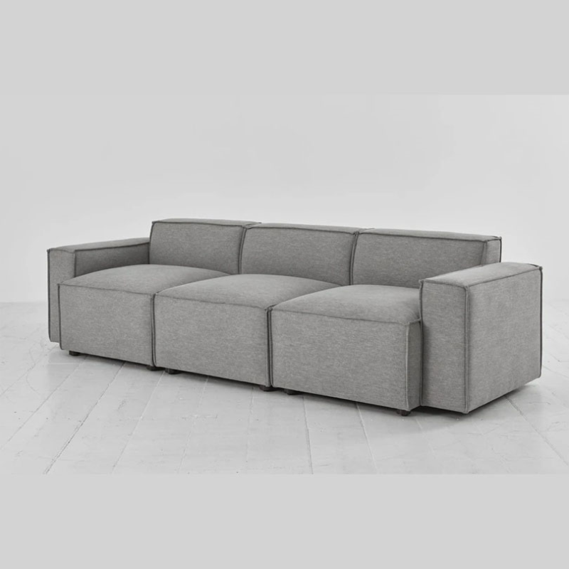 Model 03 3 Seater Linen Sofa, Shadow-2