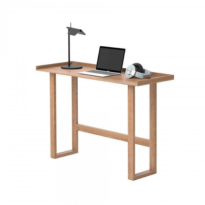 Slim Laptop Writing Table, H74 x W110cm, Oak-1