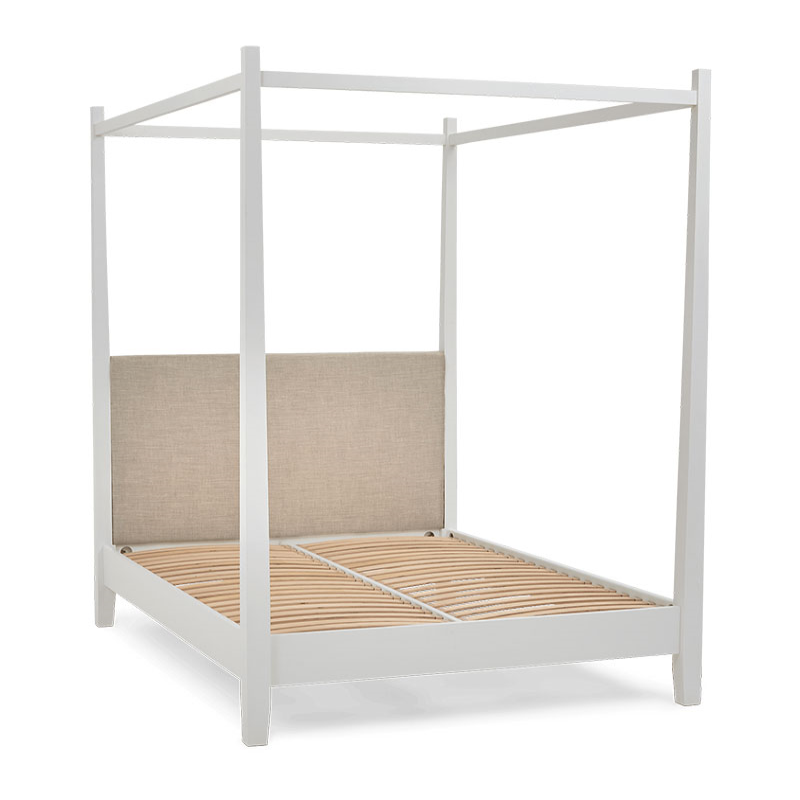 Wardley Four Poster King Size Bed, Linara Natural-1