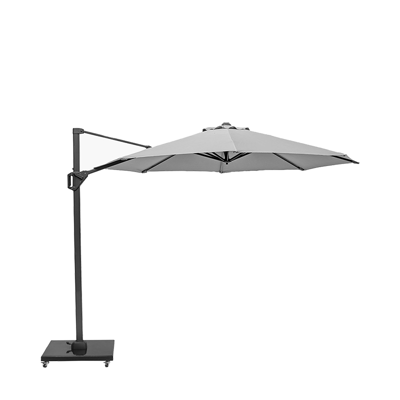 Voyager T1 Round Parasol, 3m, Luna Grey-1