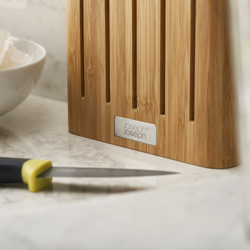 Elevate 5 piece knife set with bamboo block, H6 x W35.5 x D15cm, Opal-2