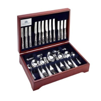 84 Piece Cutlery Set, Kings, Silver Plate-0