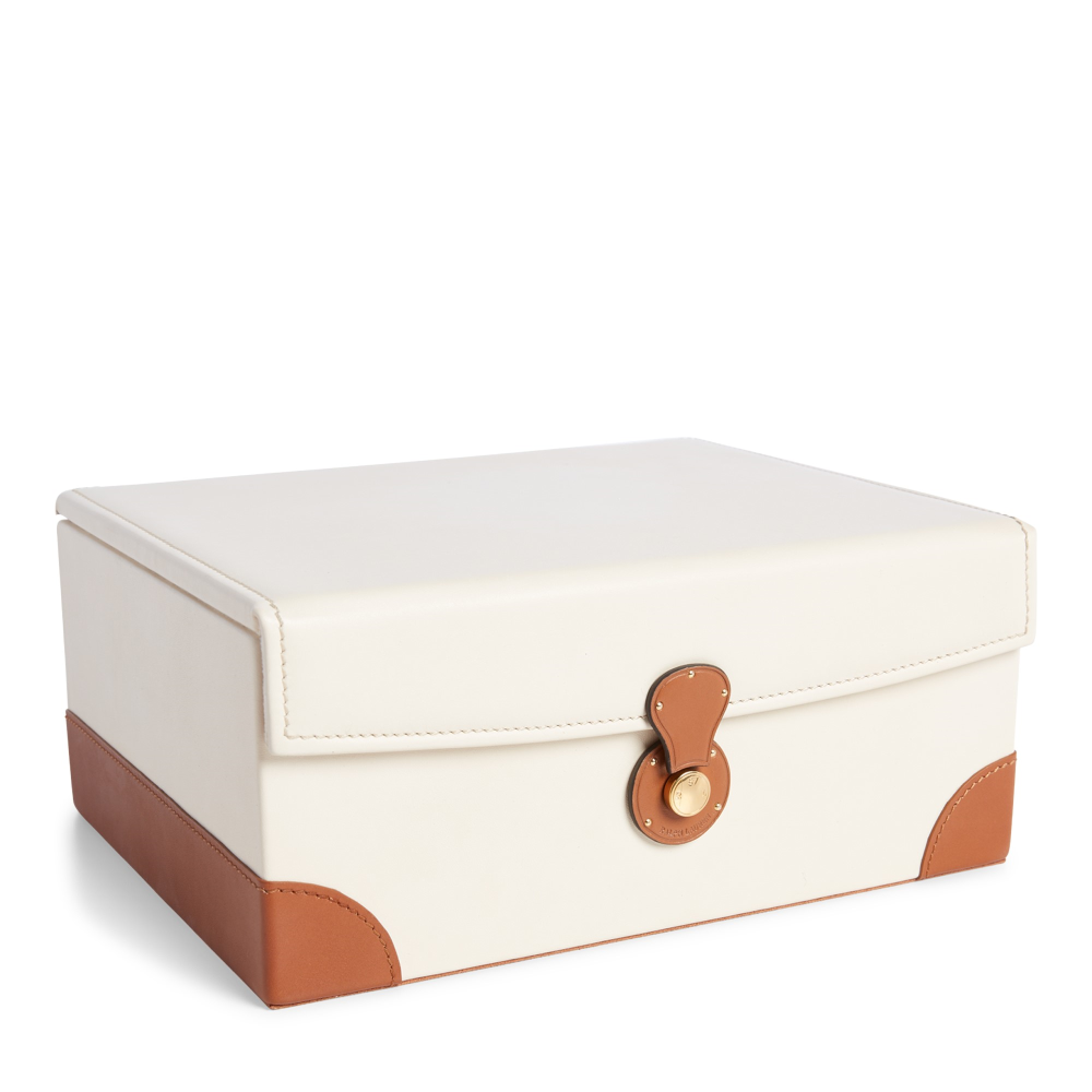 Ryan Box, 27 x 21 x 11cm, Cream/Saddle-0