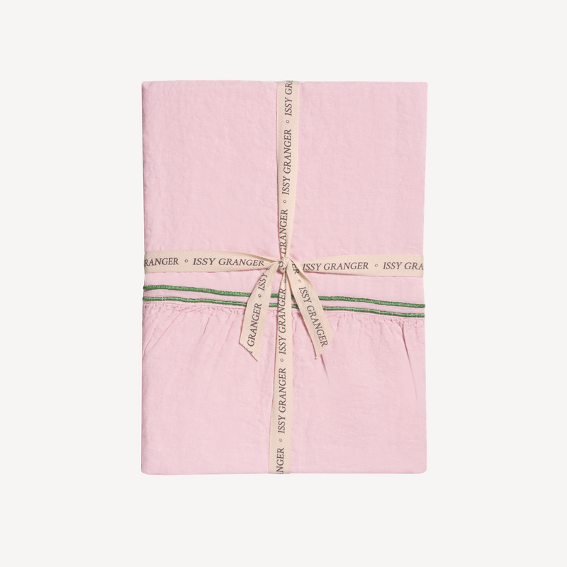 Large Linen Tablecloth, 180 x 350cm, Pink-1