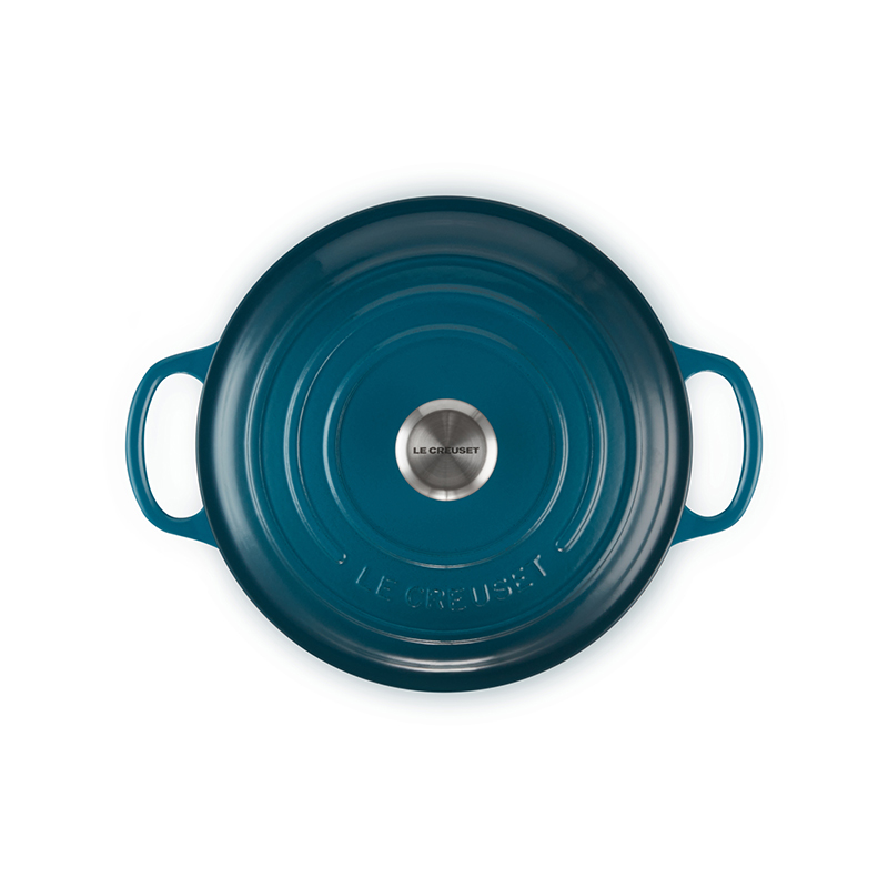 Signature Cast Iron Round casserole, Dia28cm - 6.7L, Deep Teal-1