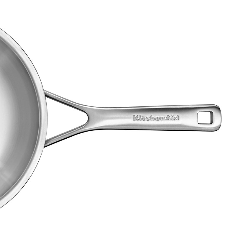 MultiPly Stainless Steel Skillet with Lid, 24cm, Silver-2