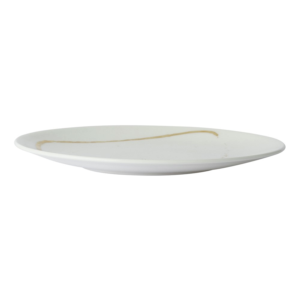 Sketch - Chalk Coupe plate, 16.5cm, White/Gold-0