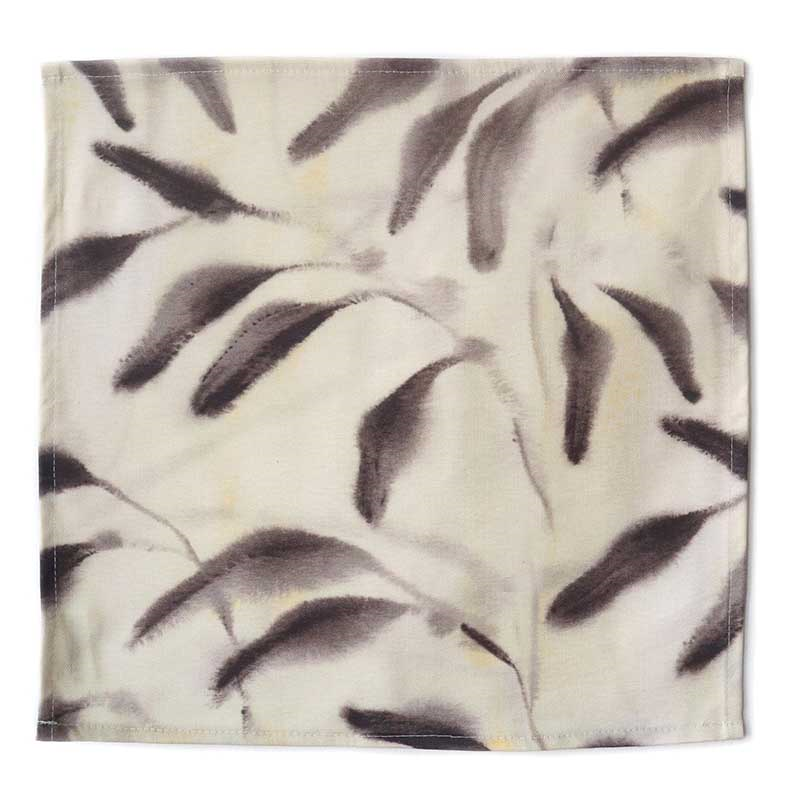 Amongst Light Set of 4 Organic Cotton Napkins, 45 x 40cm, Beige Grey-0