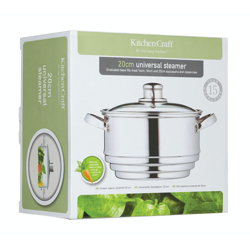 Clearview Universal steamer, stainless steel-7