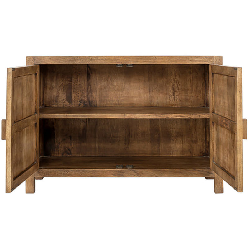 Yasha Mango Wood Sideboard, 85 x 122cm, Natural-1