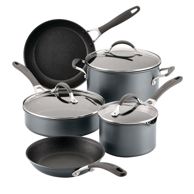 A1 Non-Stick 5 Piece Pan Set, Grey-0