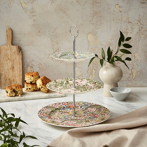 Morris & Co 3-Tier Cake Stand, Multi-0