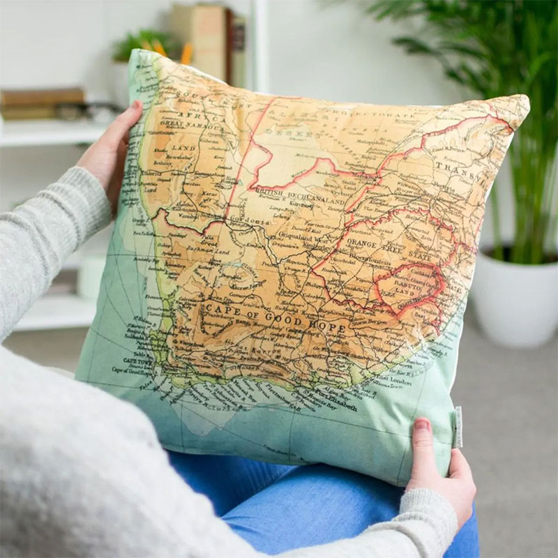 Personalised Map Cushion Voucher, 56 x 56cm-2