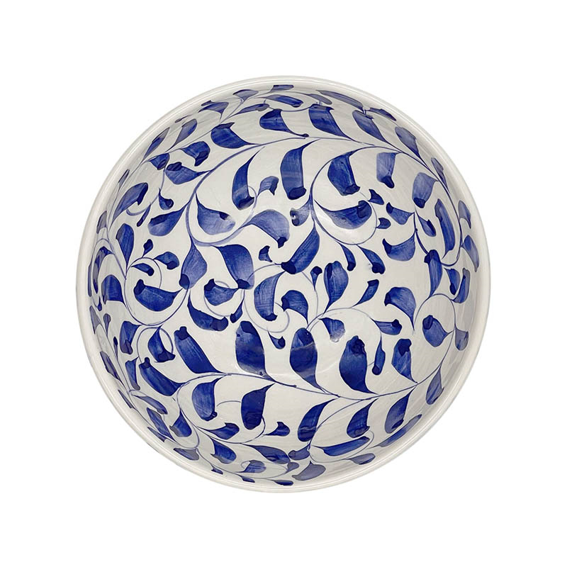 Scroll Bowl, D17cm, Navy-1