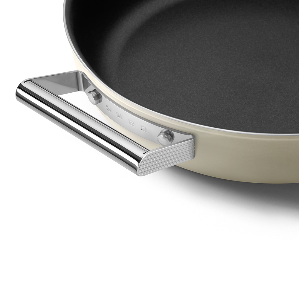 Deep Skillet Pan with Handles, 28cm, Cream-7