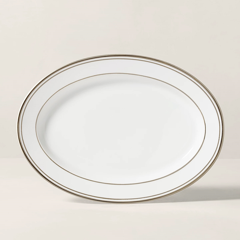 Wilshire Oval Platter, D25cm, Platinum-0