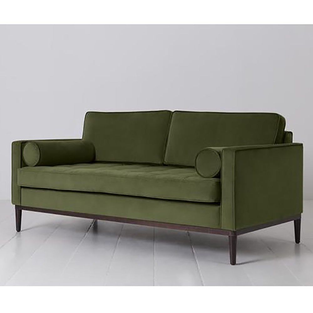 Model 02 2 Seater Velvet Sofa, Vine-1