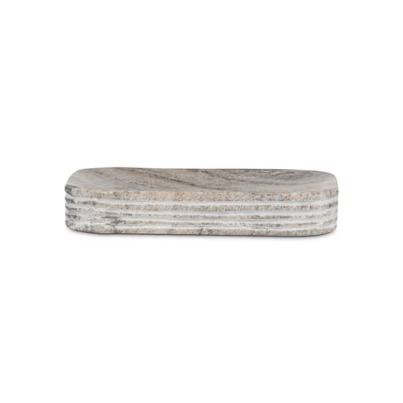 Asana Marble Soap Dish, Grey-5