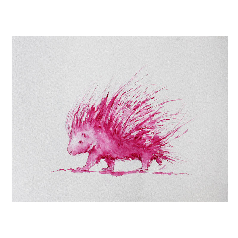 Pink Spikes Unmounted Print-0