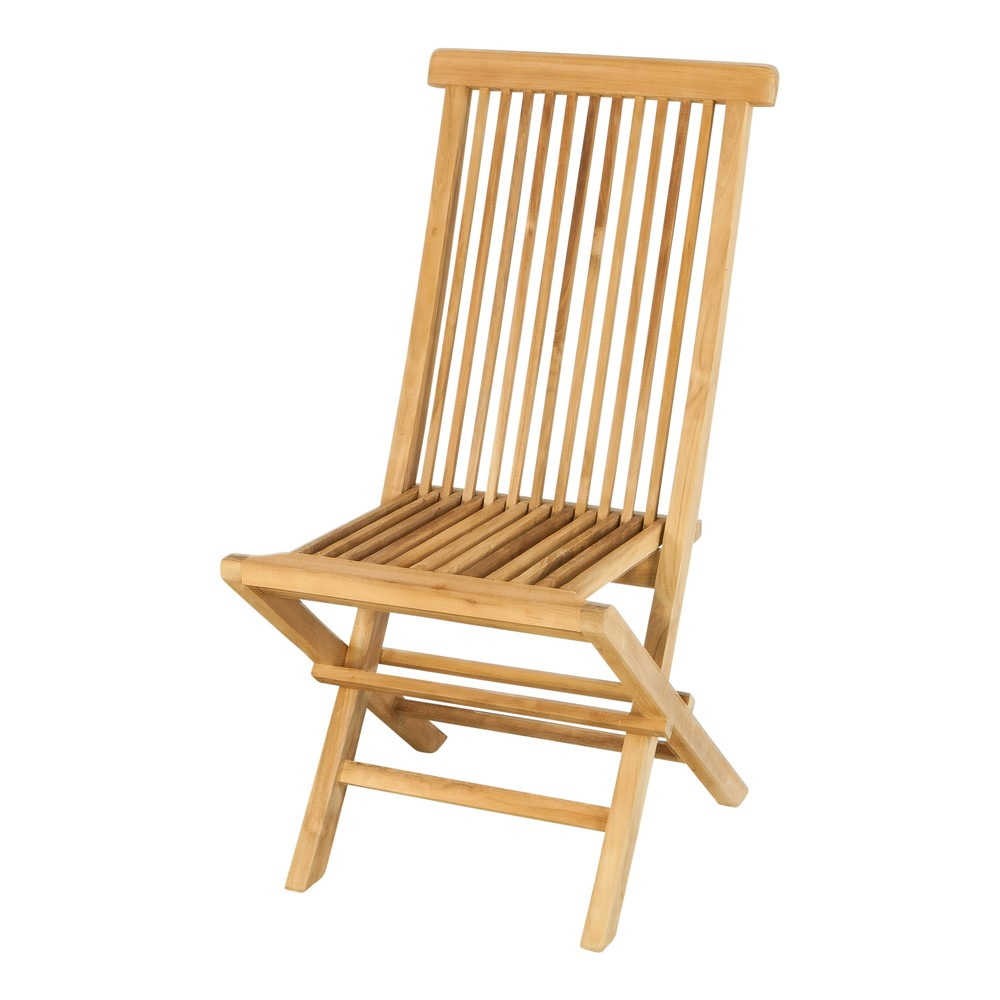 Snapdragon Folding Dining Chair, Teak-1