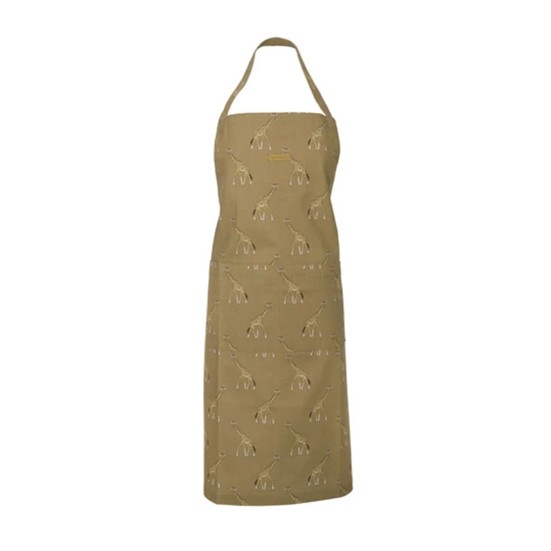 Giraffe Adult Apron, 72 x 90cm, Mustard-0