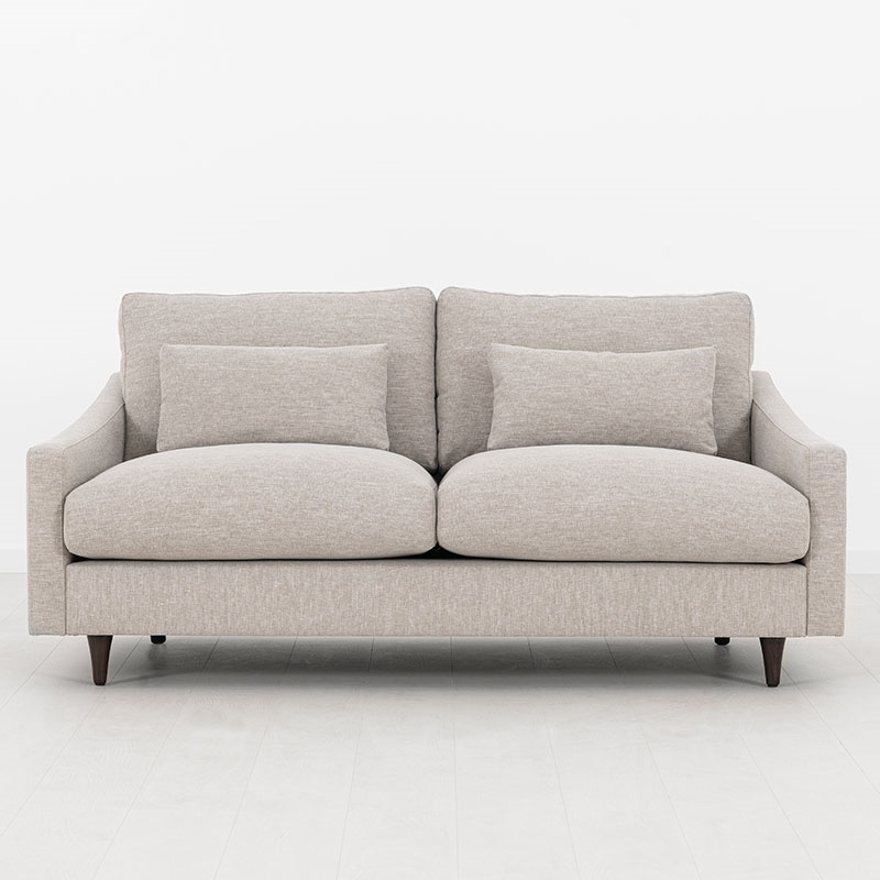 Model 07 Linen 2 Seater Sofa, Pumice-0