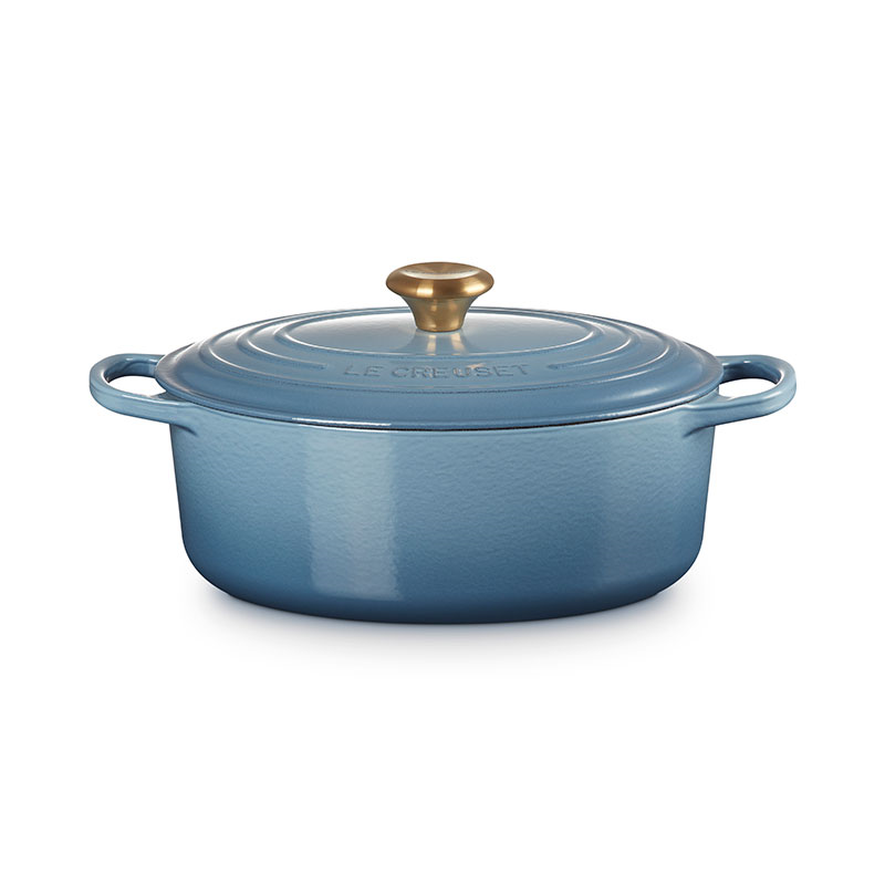 Signature Cast Iron Oval Casserole, 29cm, Chambray-0