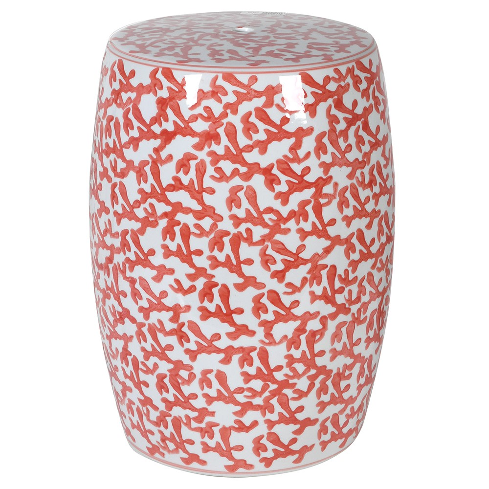 Porcelain Stool, H44cm, Red-0