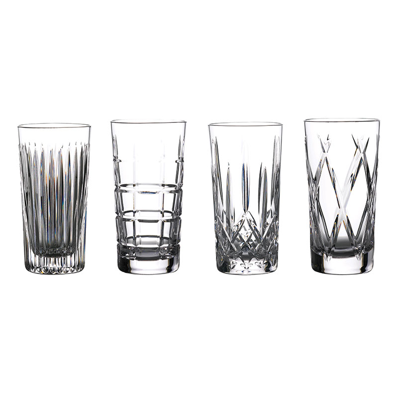 Gin Journeys Set of 4 Hiball Glasses, 450ml, Clear-0