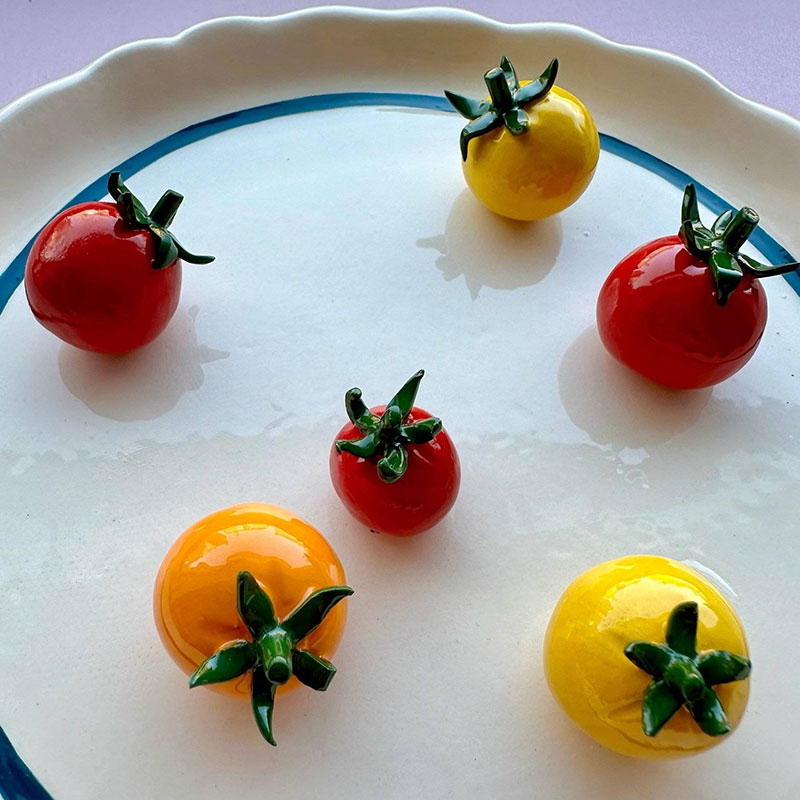 Minnie-Mae Studio Cherry Tomato Plate, D22cm, Multi-2