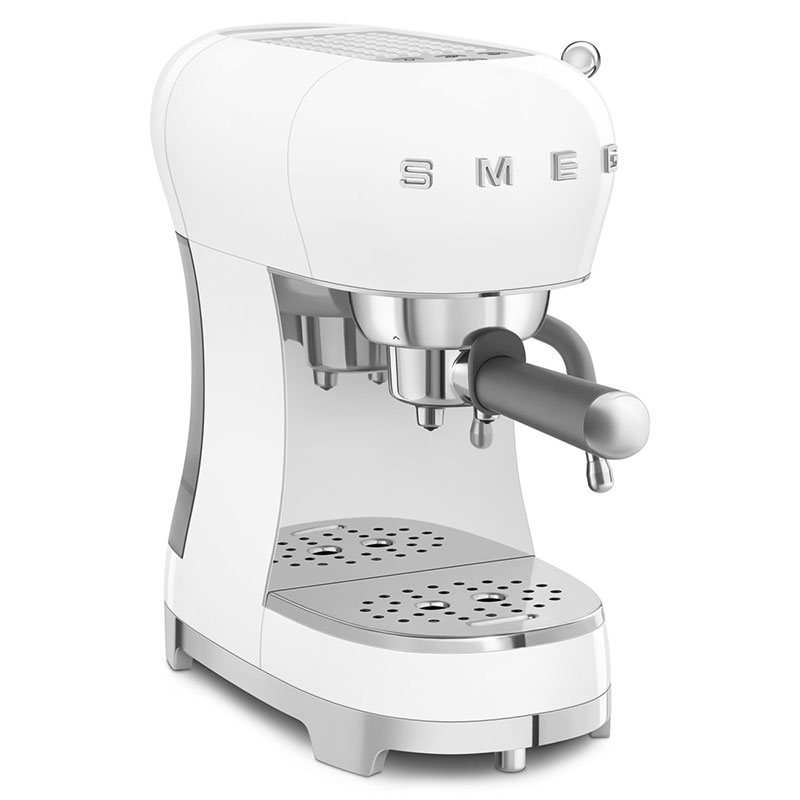 50's Style Espresso Coffee Machine, White-3