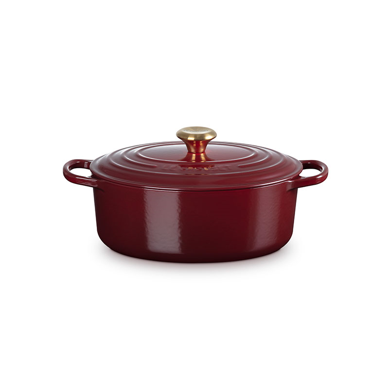 Signature Cast Iron Oval Casserole, 29cm, Garnet-0