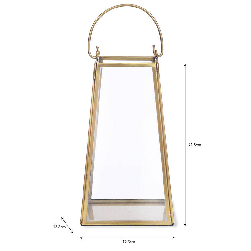 Ablington Lantern, H21.5cm, Brass Finish-2