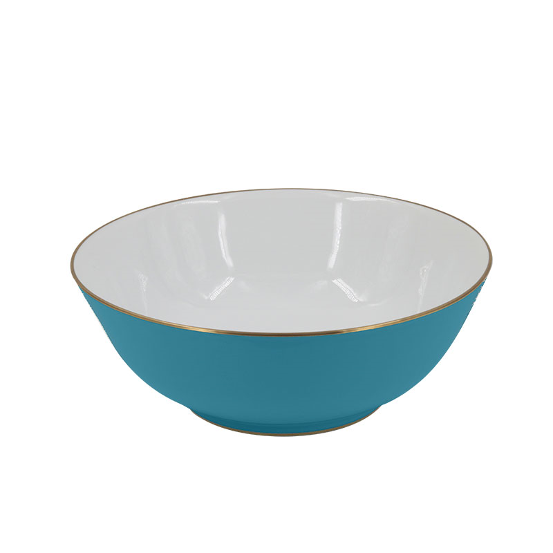 Sous Le Soleil Open Vegetable Dish, W9 x L25cm, Matt Gold Classic Turquoise-0