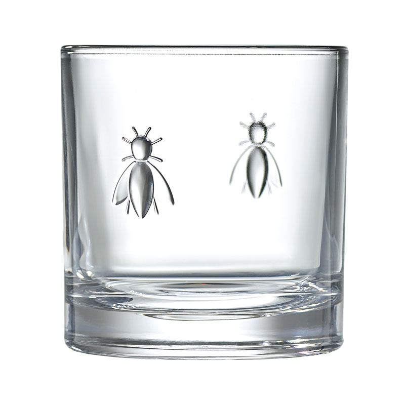 Bee Set of 4 Tumblers, 320ml, Clear-1